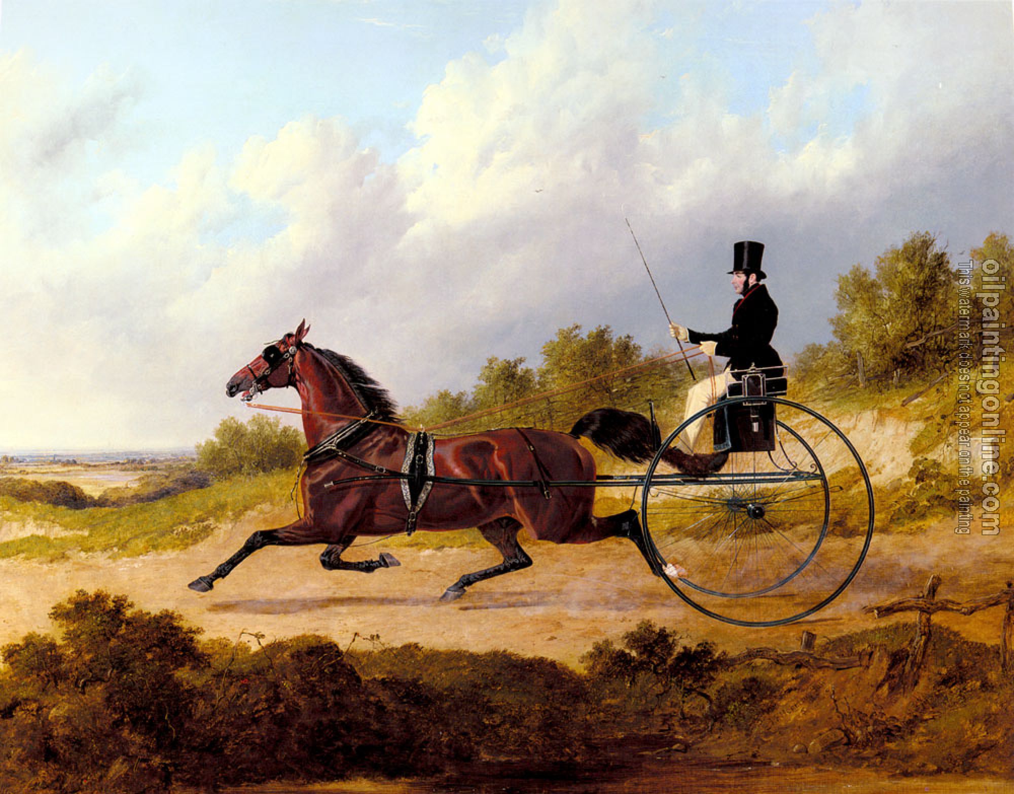 Herring, John Frederick Jr - The Famous Trotter Confidence Drawing A Gig